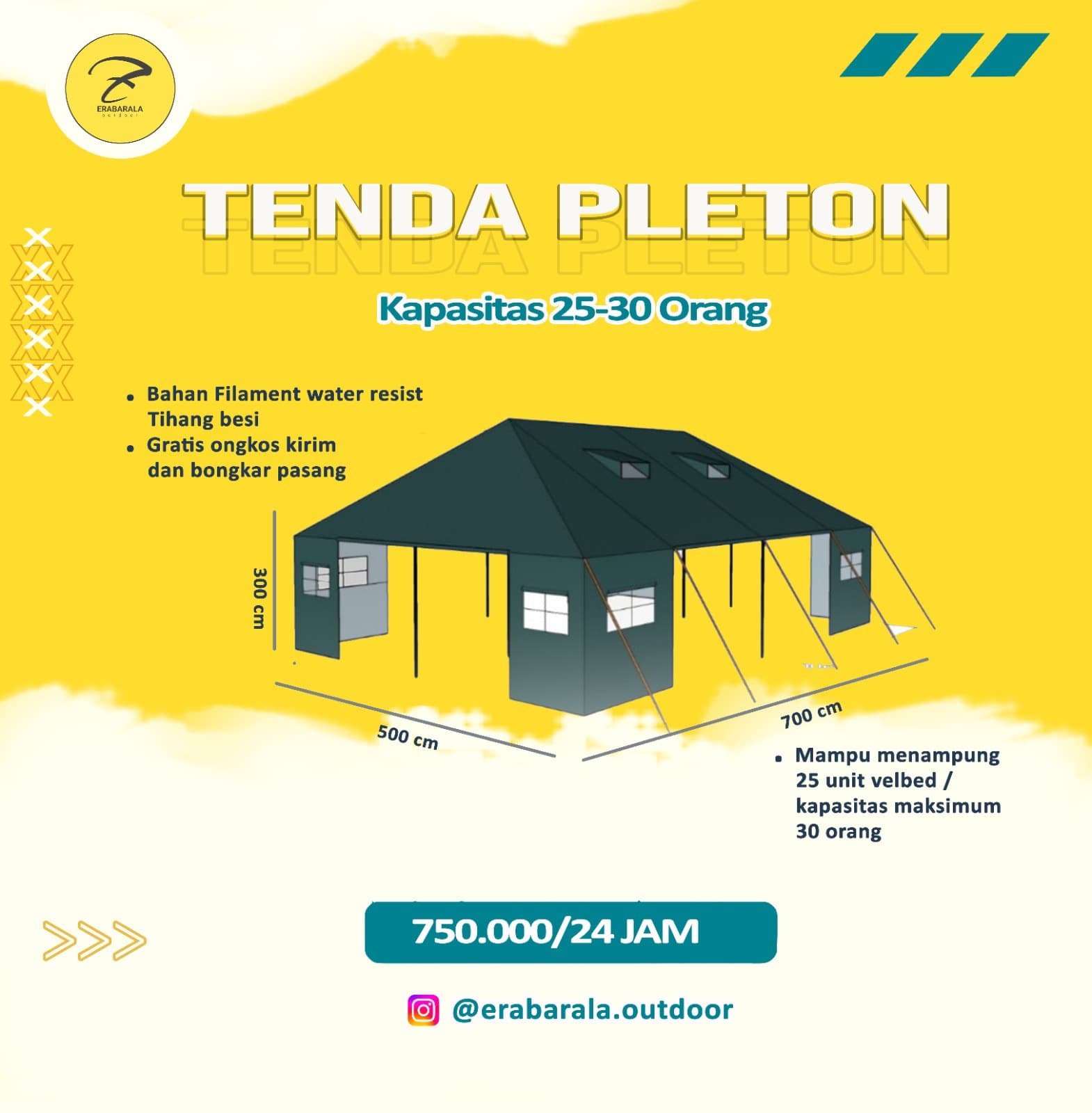 Tenda Pleton 25-30 Person