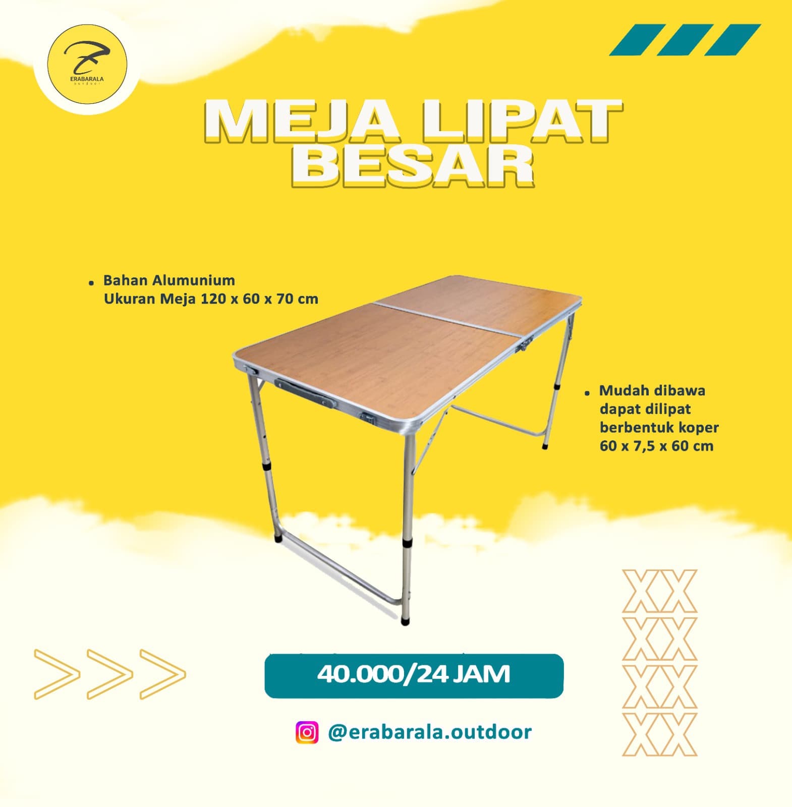 Meja Lipat Besar